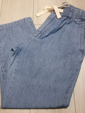 Uniqlo x JW Anderson Women's Drawstring Waist Straight Leg Denim Jeans Med Blue